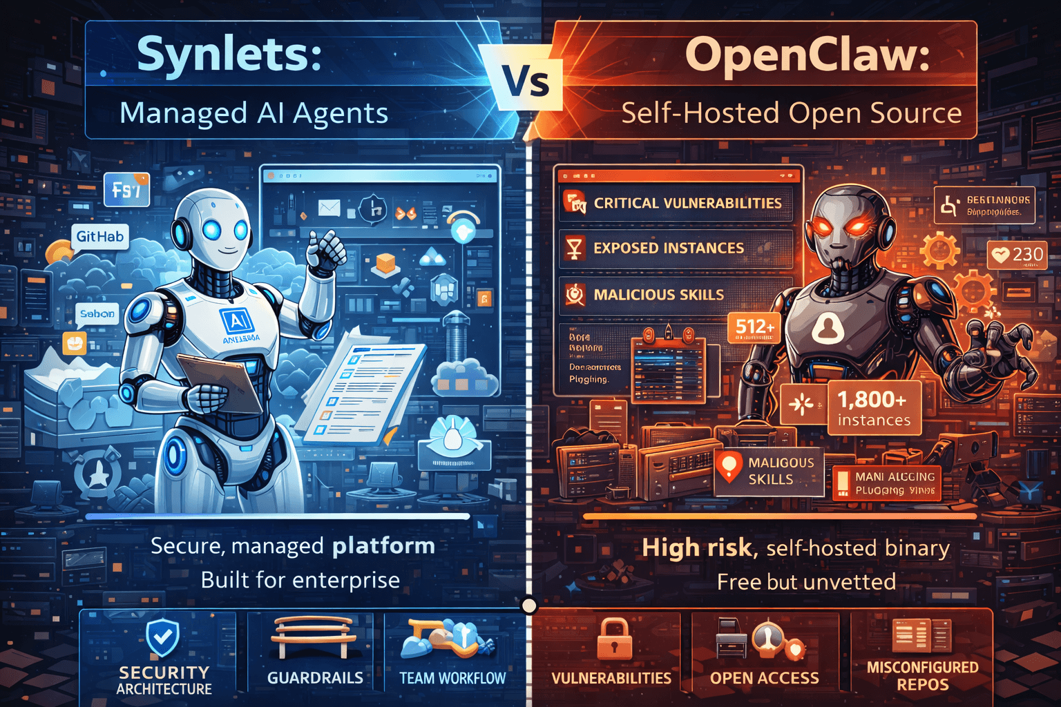 Synlets vs OpenClaw: Managed AI Agents vs Self-Hosted Open Source